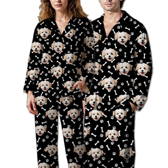 personalized-pajamas-customized-pet-photo-pajamas-customized-family-pajamas-complete-set-dog-bones