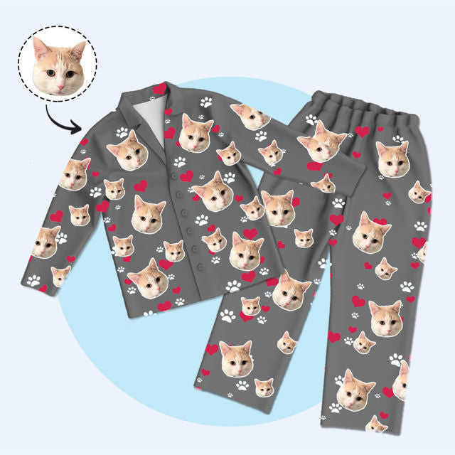 personalized-pajamas-customized-pet-photo-pajamas-customized-family-pajamas-complete-set-love-amp-cat-claws