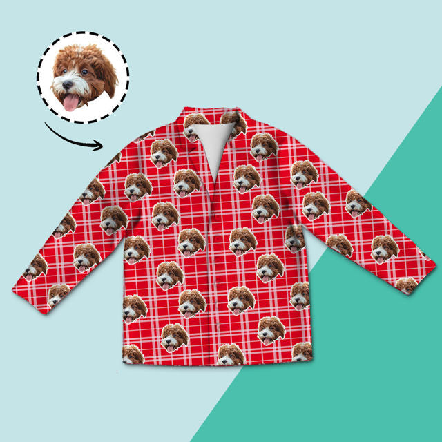 personalized-pajamas-customized-photo-plaid-pajamas-customized-casual-home-pajamas-complete-set