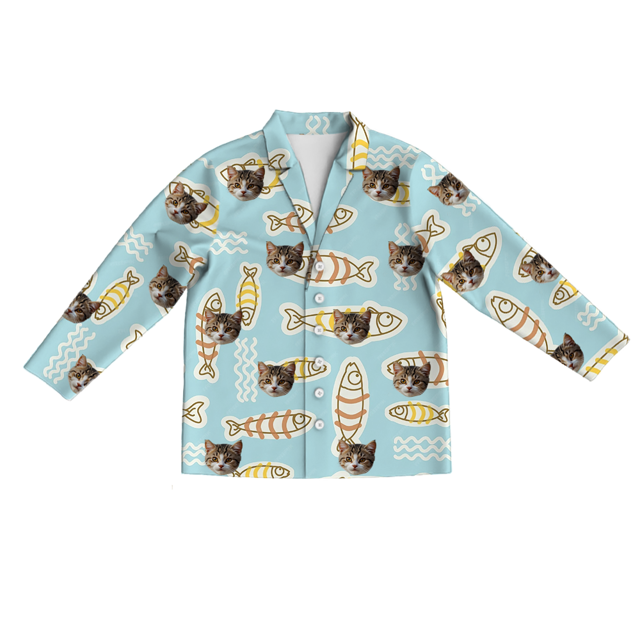 personalized-pajamas-custom-long-sleeve-pajamas-custom-cat-face-pajamas-custom-cat-face-colorful-fish-long-sleeve-pajamas