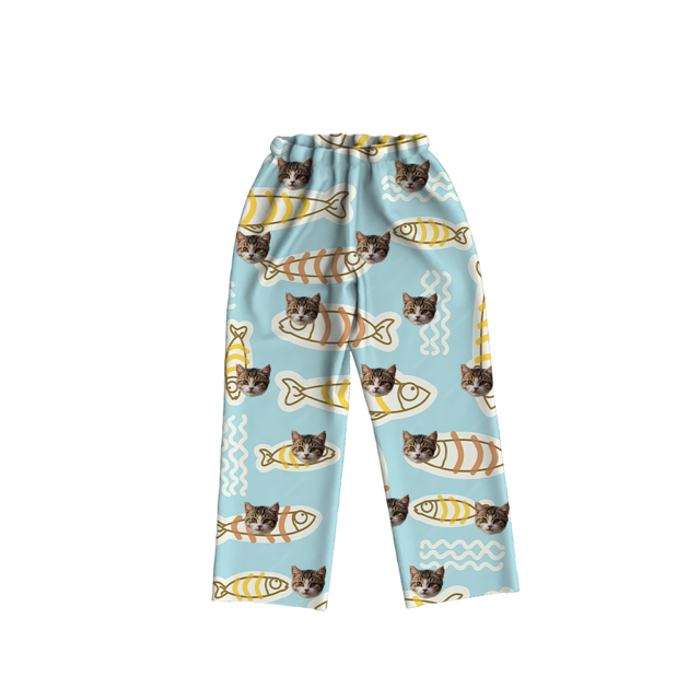 personalized-pajamas-custom-long-sleeve-pajamas-custom-cat-face-pajamas-custom-cat-face-colorful-fish-long-sleeve-pajamas